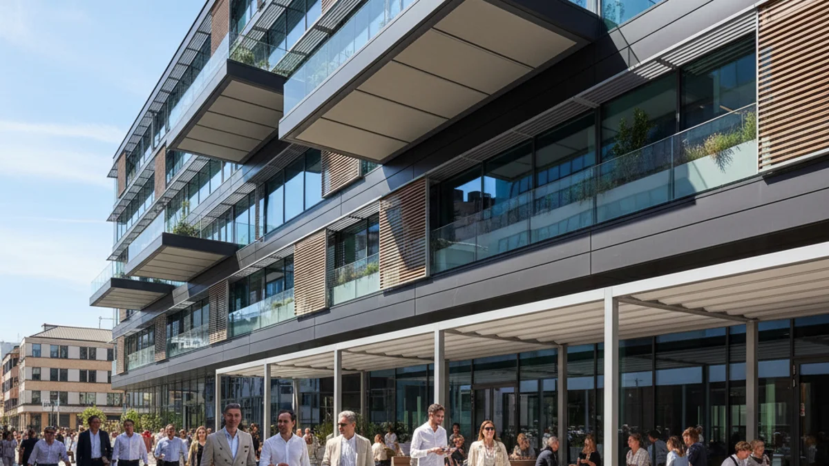 Imagen genérica de una estructura arquitectónica moderna para exteriores.