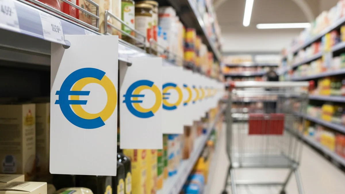 Imagen genérica de unos precios en un supermercado que reflejan la evolución de la inflación.