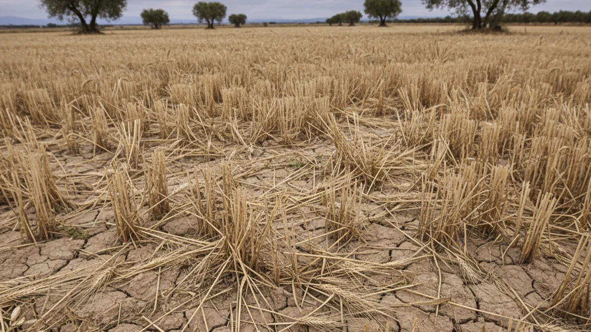 Imagen genérica de un campo de cultivo arrasado por una plaga en la zona del Urgell.