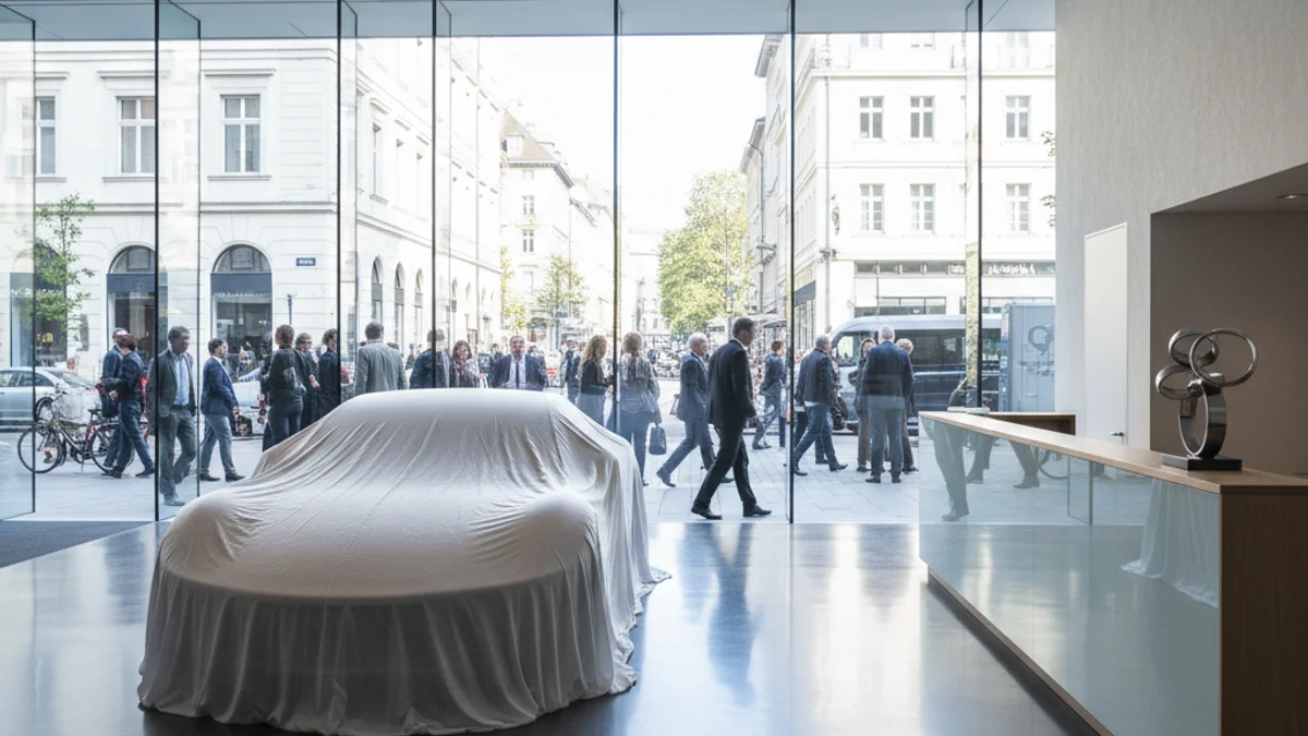 Imagen genérica del interior de un concesionario de automóviles moderno y luminoso.