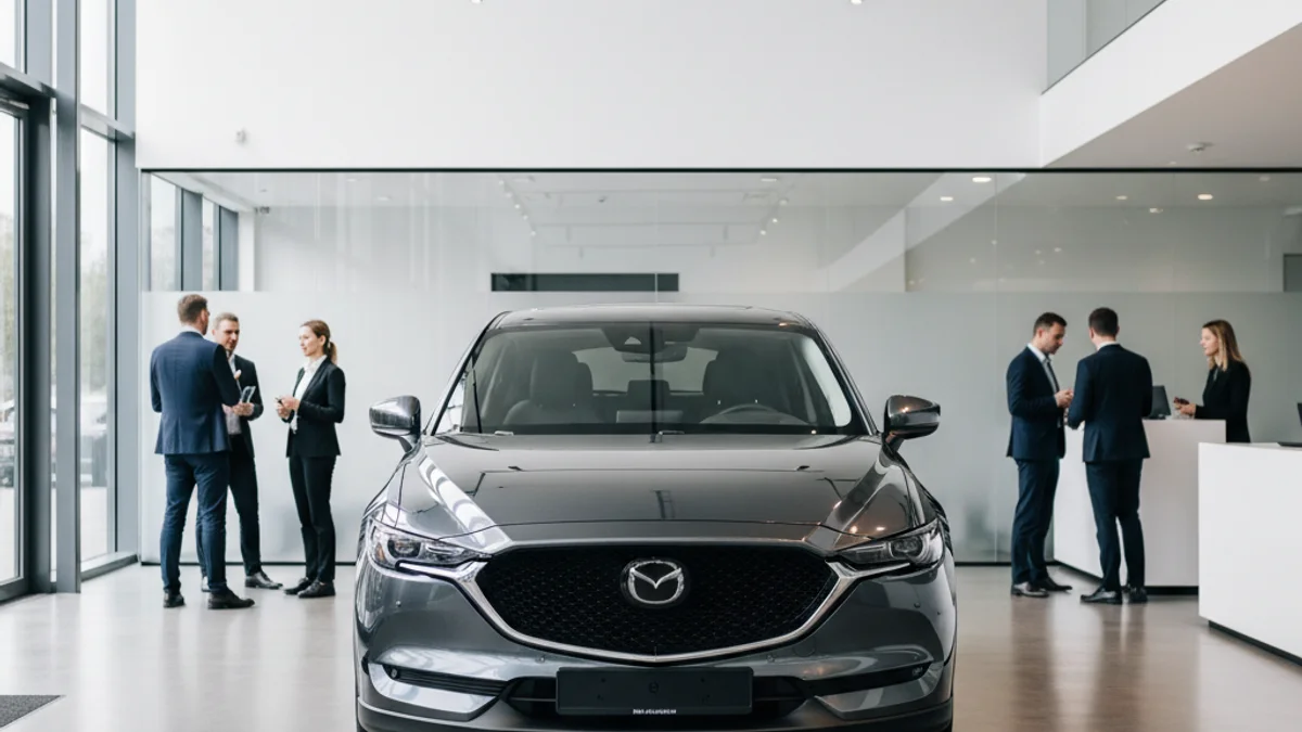 Imagen genérica de un vehículo de estilo SUV en un concesionario moderno.