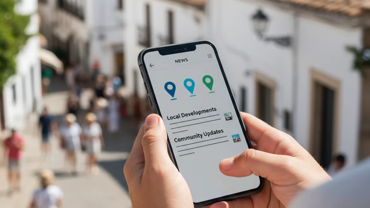 Imagen genérica de una persona consultando noticias locales a través de un dispositivo móvil de última generación.