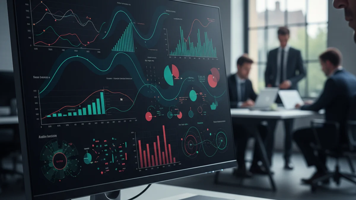 Imagen genérica de una pantalla con gráficos de datos y estadísticas de gasto público.