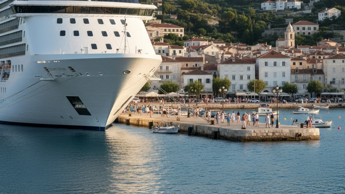 Imagen genérica de un crucero de lujo amarrado en un puerto de la costa catalana.