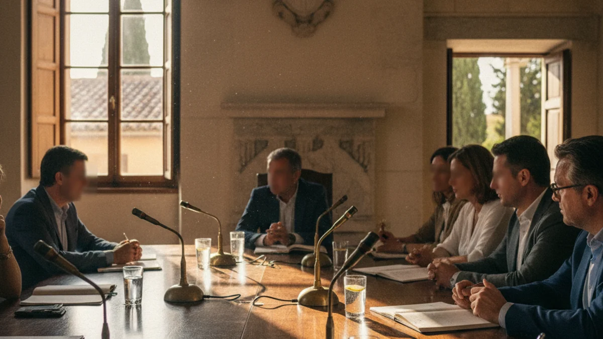 Imagen genérica de una sala de reuniones institucional donde se ha celebrado la Mesa de Comercio.