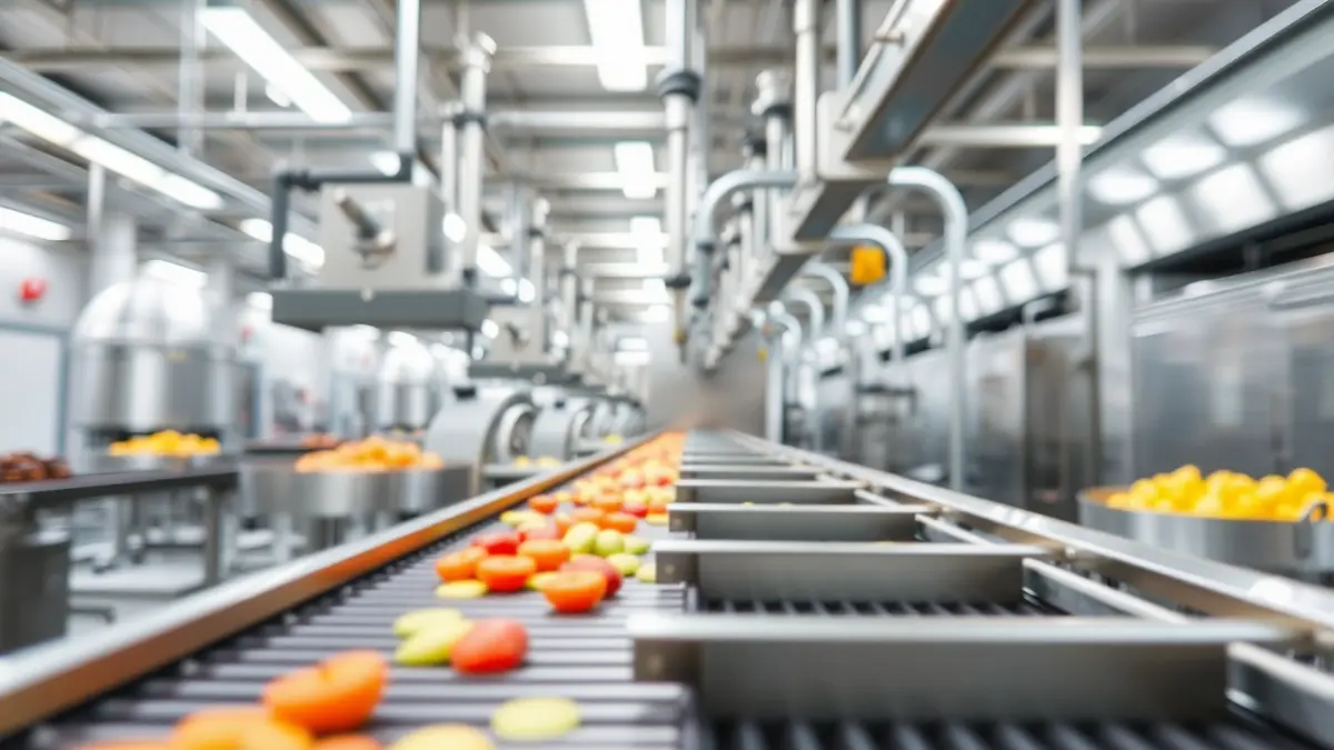 Imagen genérica de una planta de procesamiento de alimentos moderna.