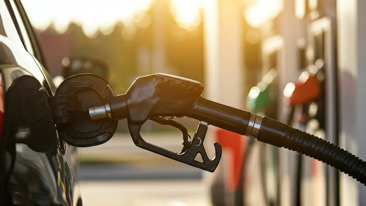 Imagen genérica de una manguera de combustible en una gasolinera.