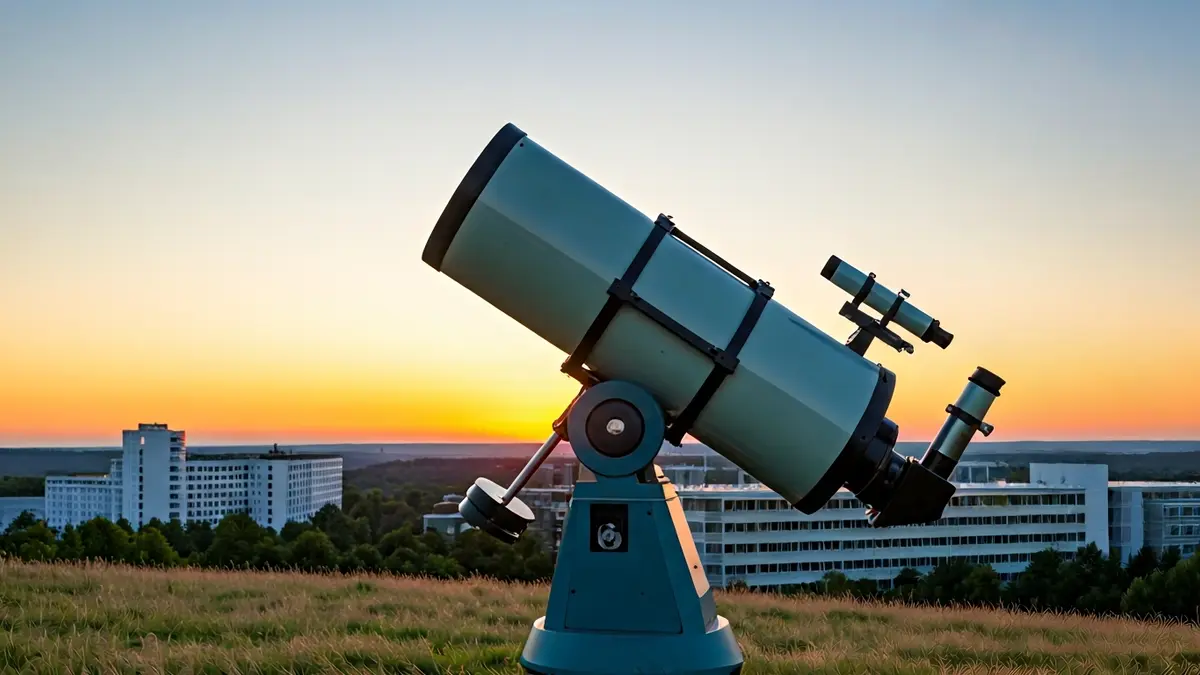 Telescopio de la estación terrestre Antonia Ferrín en la Universidad de Vigo.
