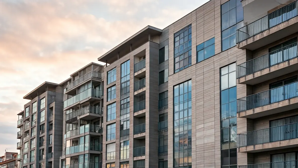 Imagen de un edificio de viviendas en una ciudad gallega.