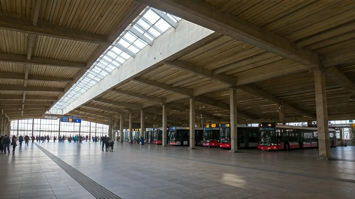Imagen genérica de una estación de autobuses moderna y eficiente.