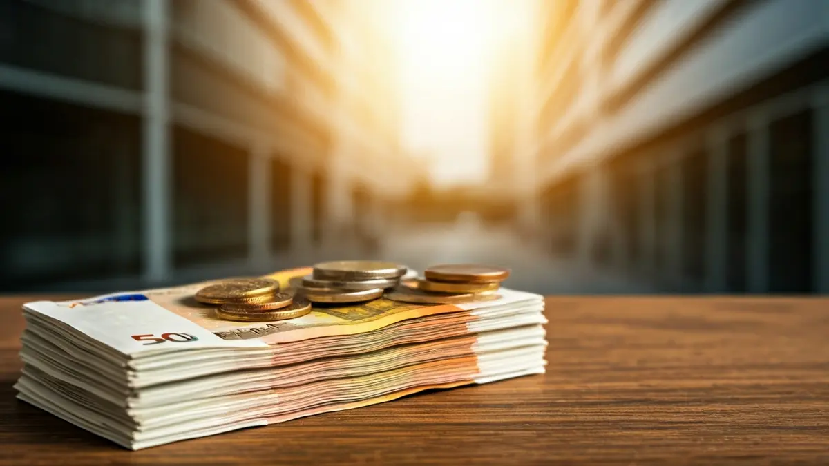 Imaxe xenérica de diñeiro en euros, representando os fondos europeos.