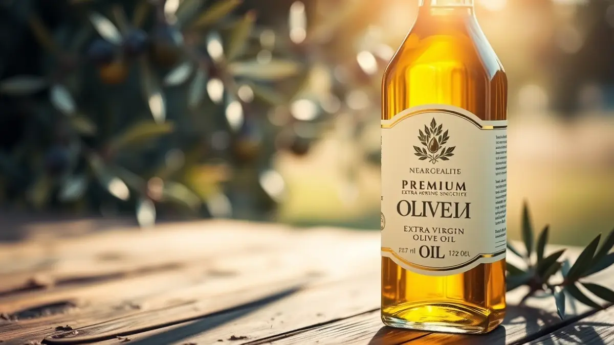 Imagen genérica de una botella de aceite de oliva virgen extra.