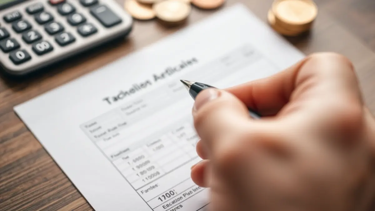 Imagen genérica de una persona rellenando una declaración de la renta.