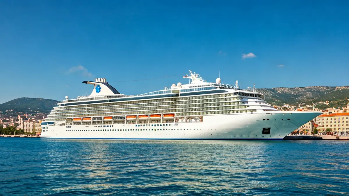 Crucero de lujo atracado en el puerto de Almería, marcando el inicio de la temporada.