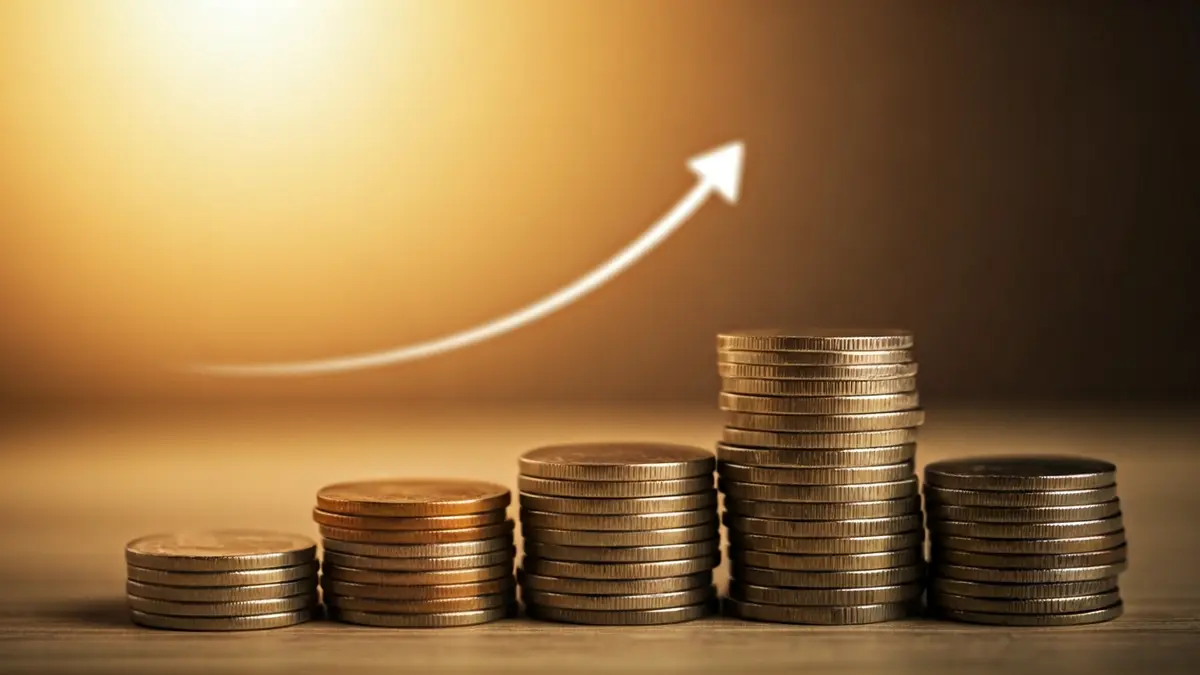 Generic image of coins and an upward graph, representing economic inflation.