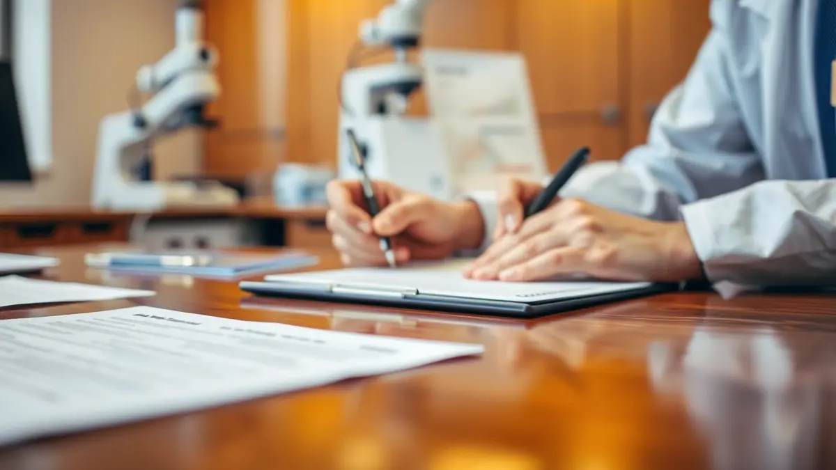 Generic image of hands signing a document, symbolizing the approval of research projects.