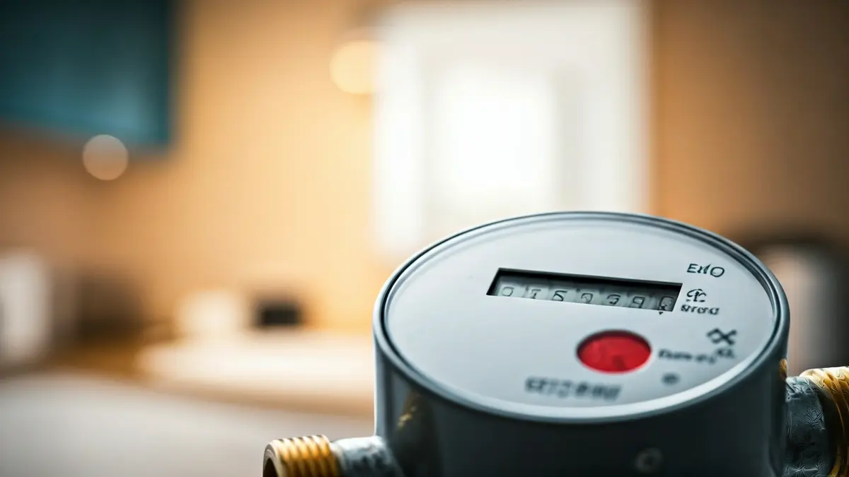 Imagen genérica de un contador de agua digital mostrando datos de consumo.