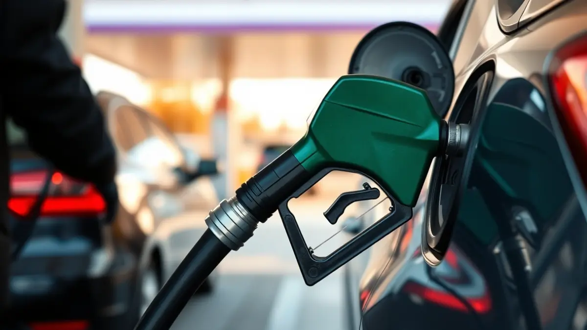 Generic image of a fuel pump nozzle filling a vehicle's tank.