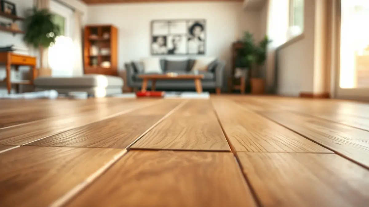 Generic image of wooden flooring installation in a home.
