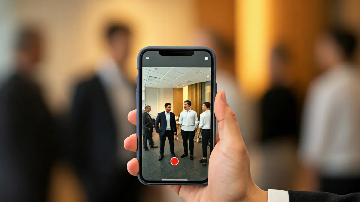 Imagen genérica de profesionales de negocios visualizando contenido digital.