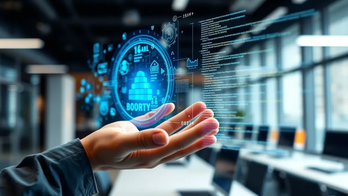 Generic image of a hand interacting with a digital interface, representing digital transformation.