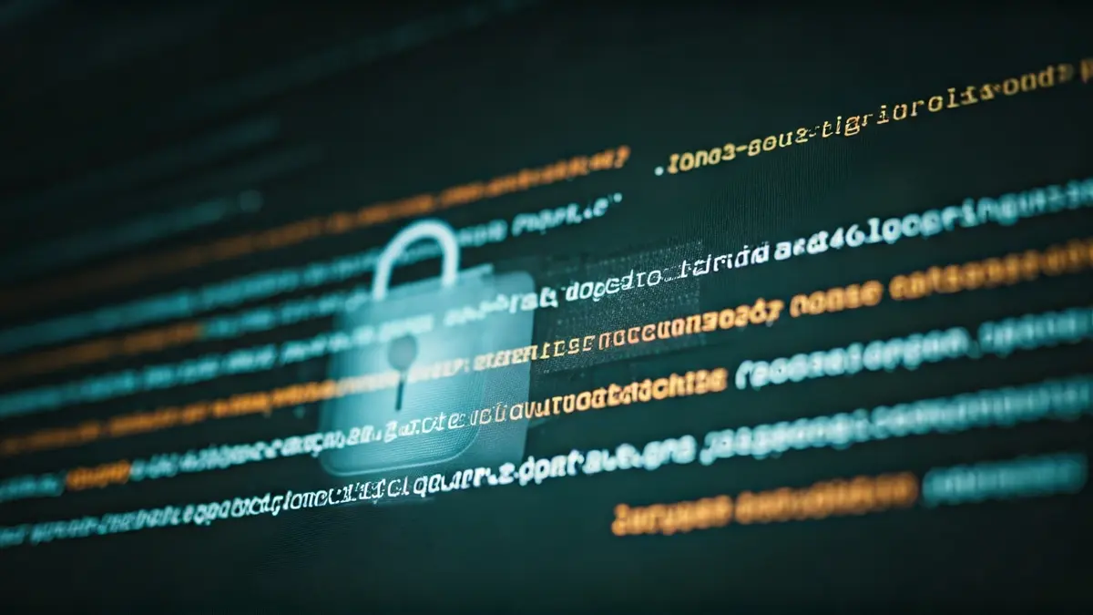 Imaxe xenérica dunha pantalla de ordenador con código e un cadeado, simbolizando bloqueos dixitais.