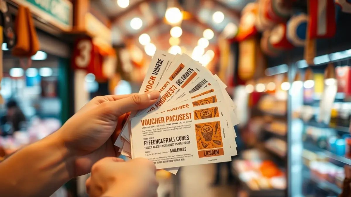 Imagen genérica de bonos de comercio para fomentar la economía local.