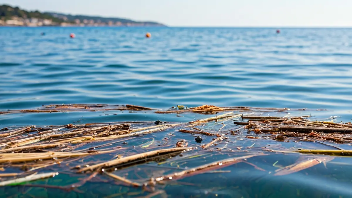Imagen genérica de basura flotando en el mar Mediterráneo.