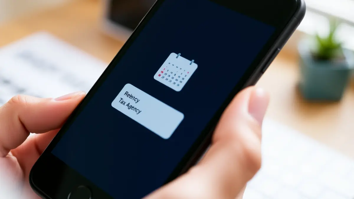 Imagen genérica de una persona solicitando cita previa para la declaración de la Renta a través de un teléfono móvil.