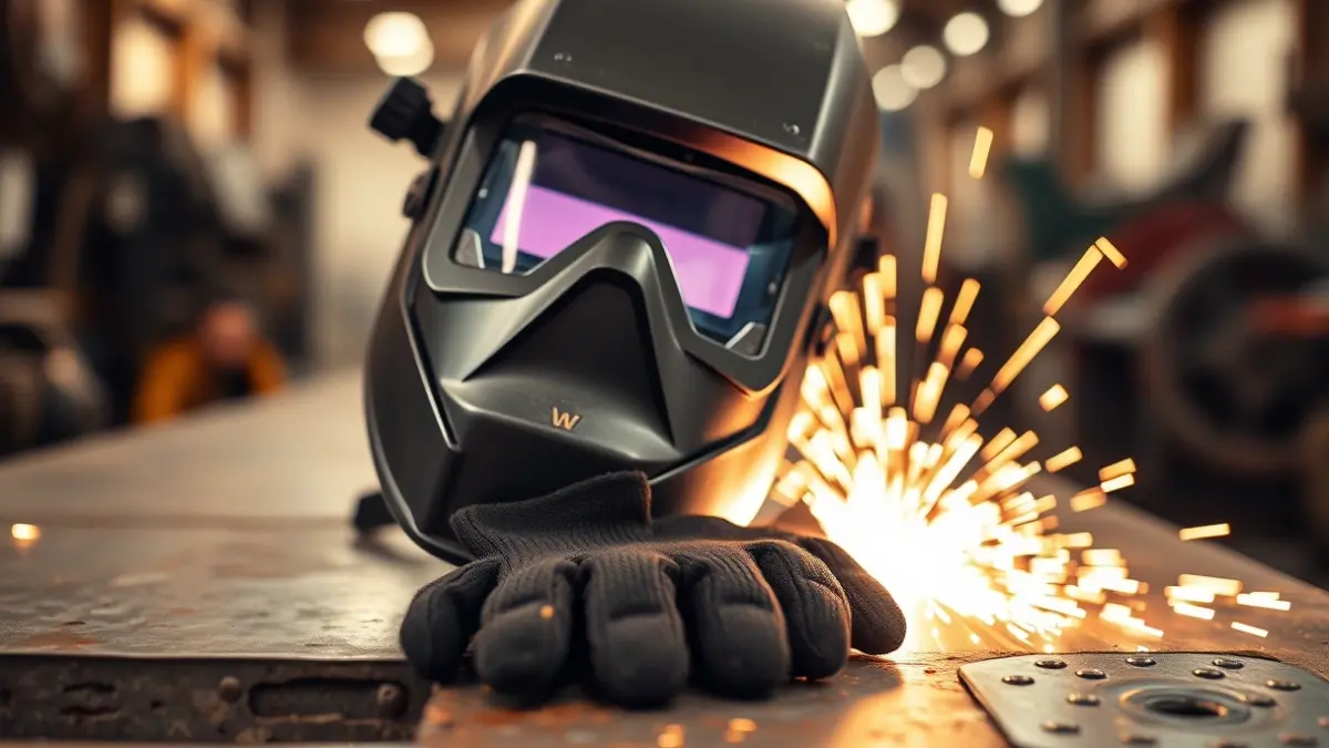 Generic image of welding tools in an industrial setting.