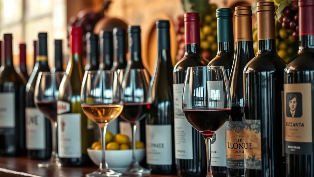 Generic image of wines and agri-food products awarded in a competition.