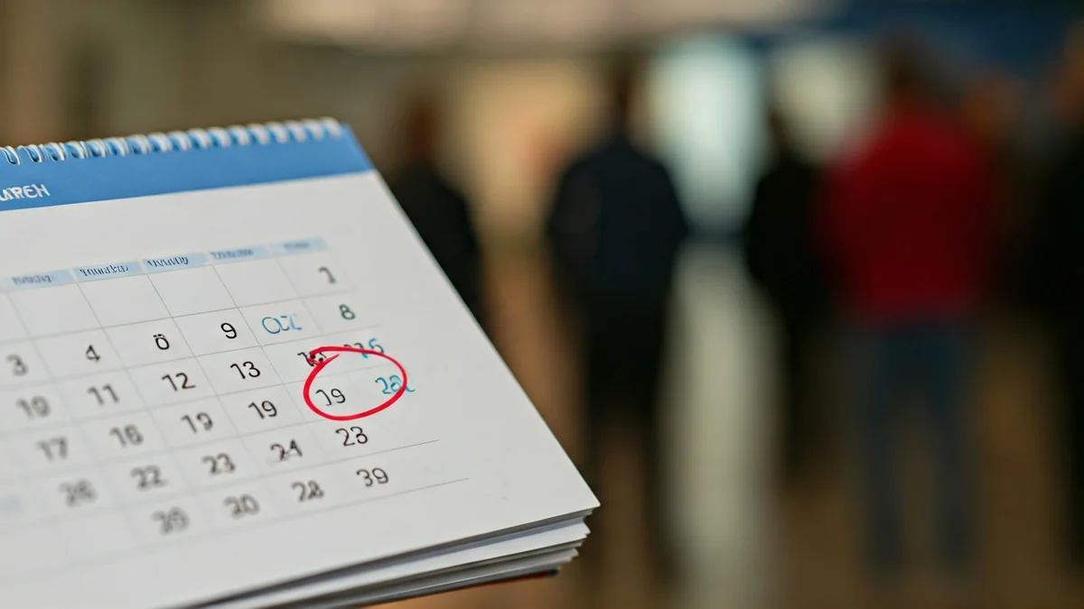 Generic image of a calendar with March highlighted, symbolizing economic data.