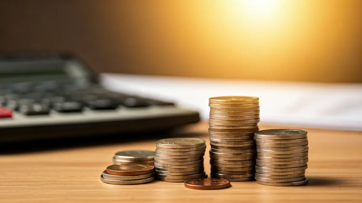 Imagen genérica de monedas y documentos, simbolizando la economía y la afiliación extranjera.