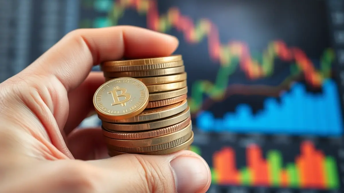 Generic image of coins and financial charts, symbolizing loss of purchasing power.