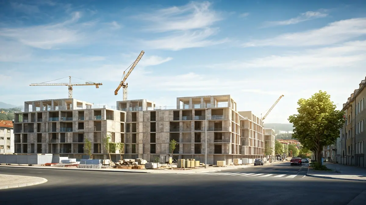 Imagen de un proyecto de viviendas en construcción.