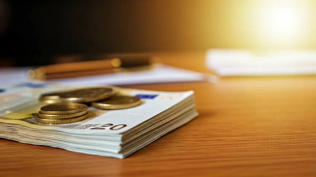 Imagen genérica de dinero y documentos, representando el presupuesto municipal.