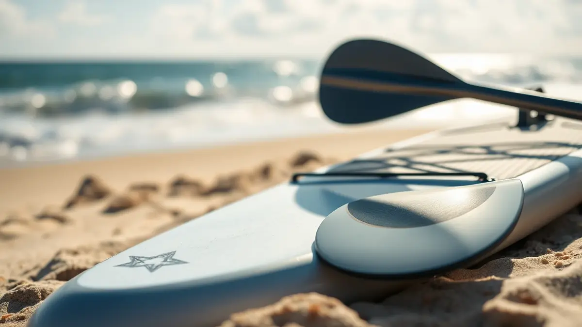 Imagen genérica de una tabla de paddle surf en la playa.