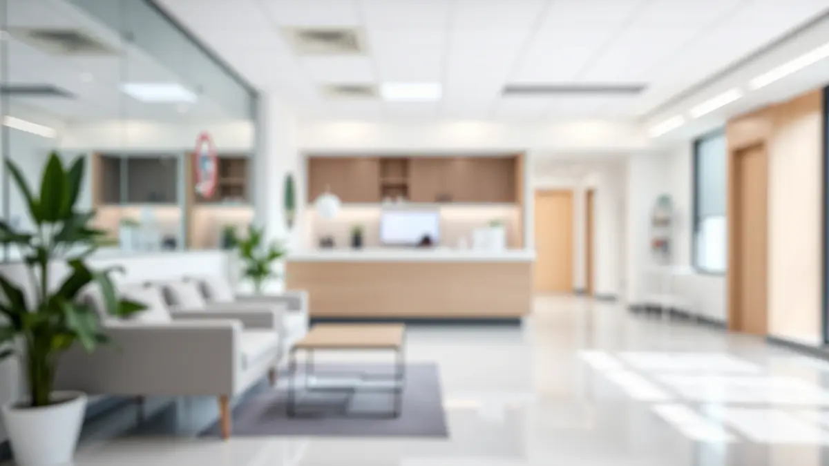 Generic image of a modern, clean clinic with a professional atmosphere.
