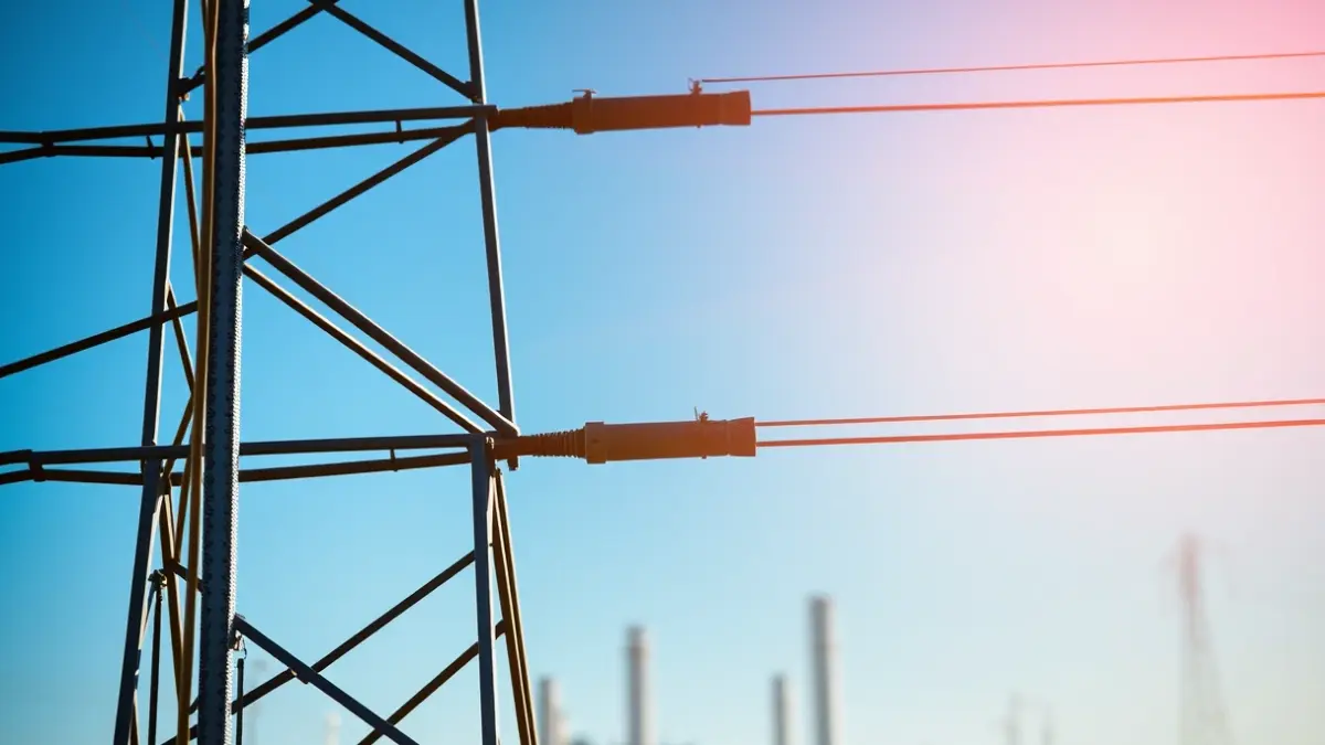 Generic image of an electricity pylon against a blue sky, symbolizing energy infrastructure.