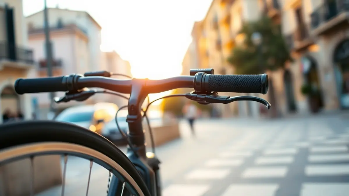 Imagen genérica de una bicicleta en un entorno urbano, representando la movilidad y el comercio local.