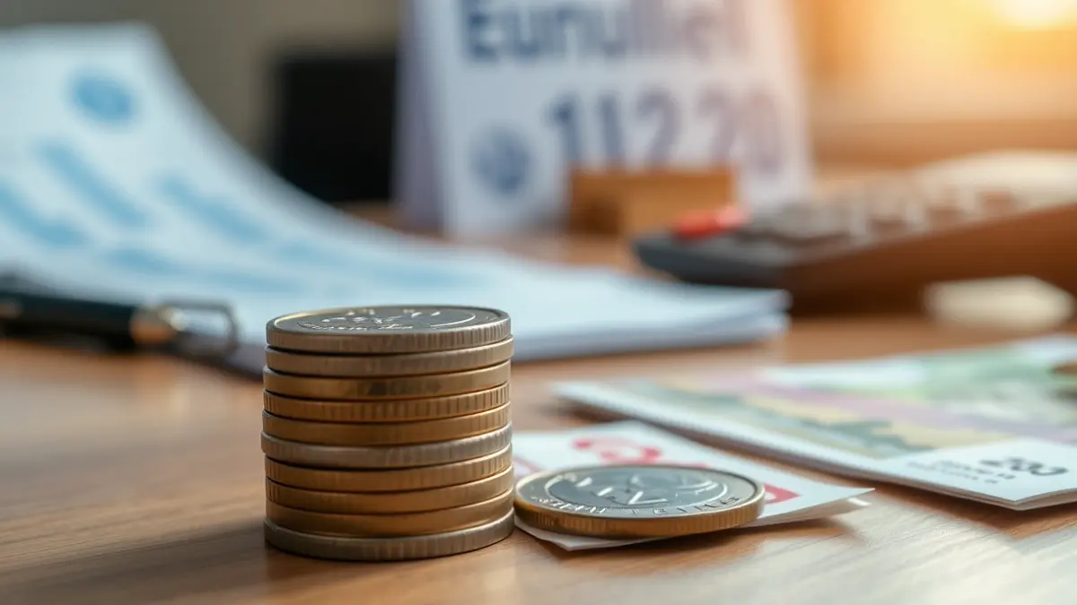 Imagen genérica de dinero y documentos financieros, representando la recaudación municipal.