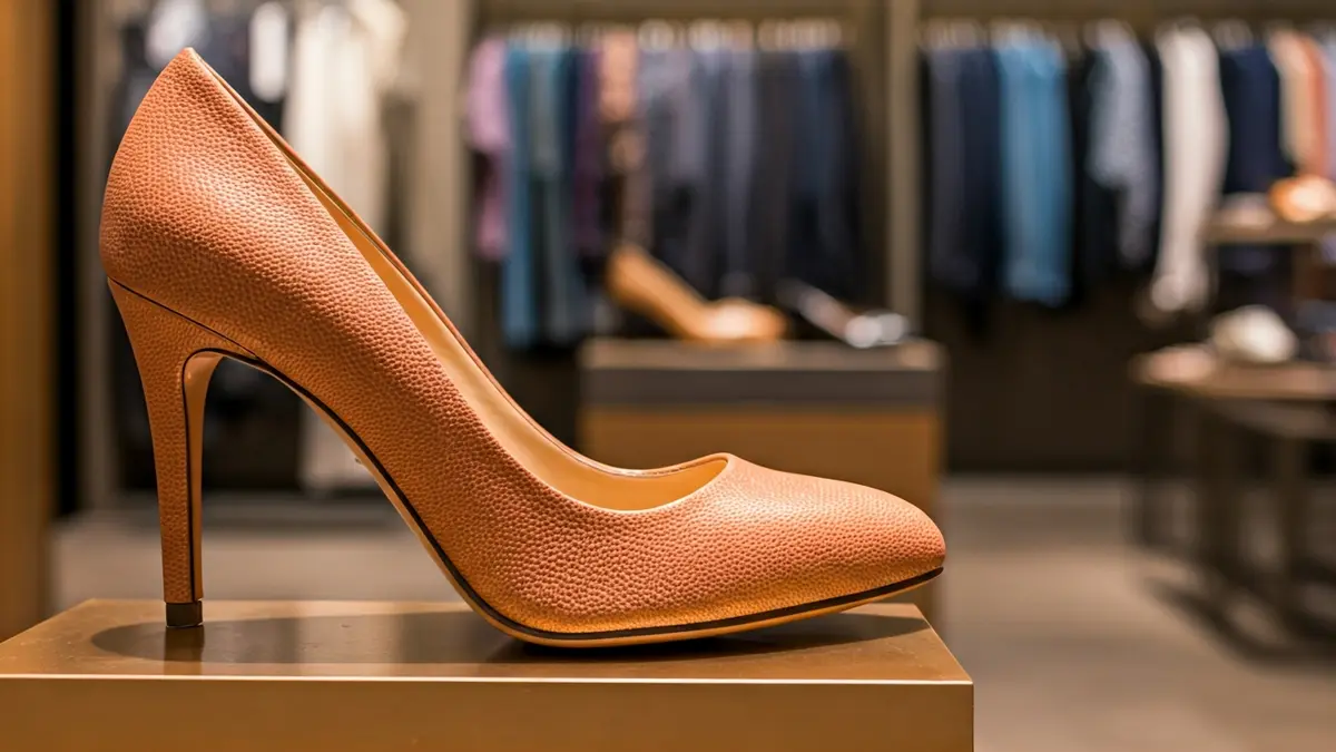 Imagen genérica de un zapato de tacón en una tienda de moda.
