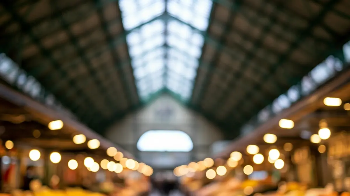 Imagen genérica de iluminación LED moderna en un mercado.