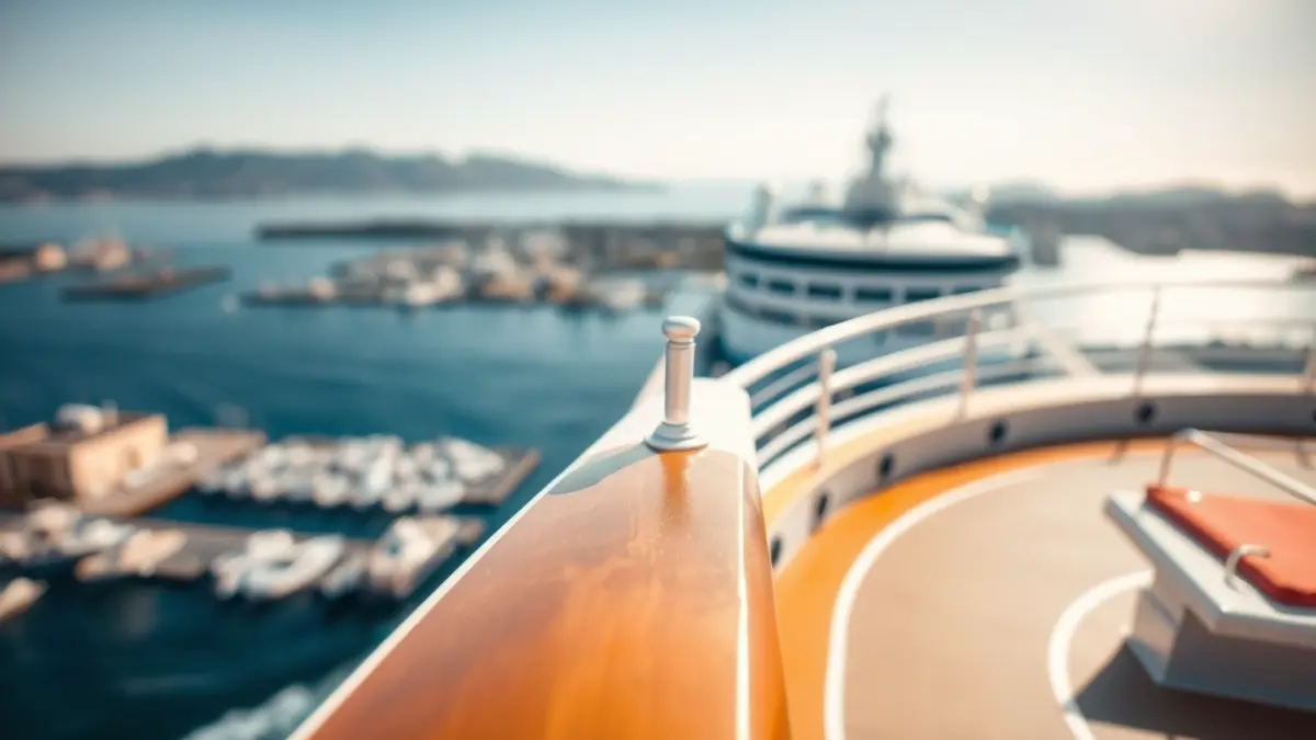 Imagen genérica de un crucero en un puerto mediterráneo, simbolizando el crecimiento del sector.