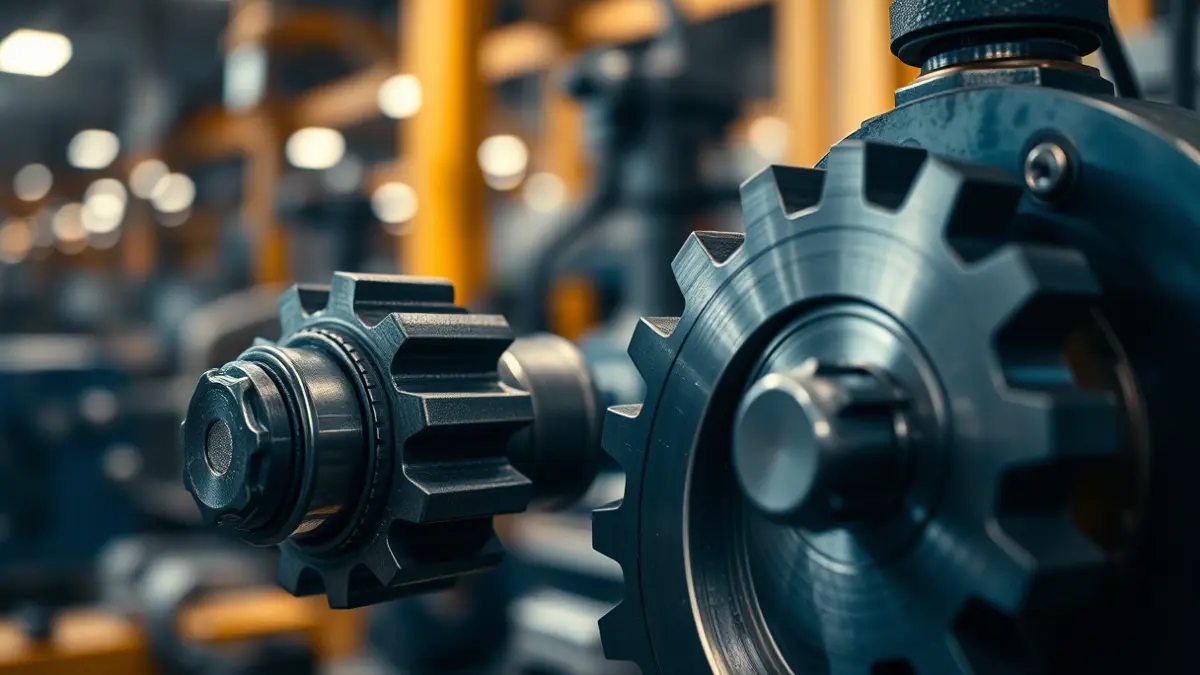 Generic image of metallic gears, representing industry and innovation.