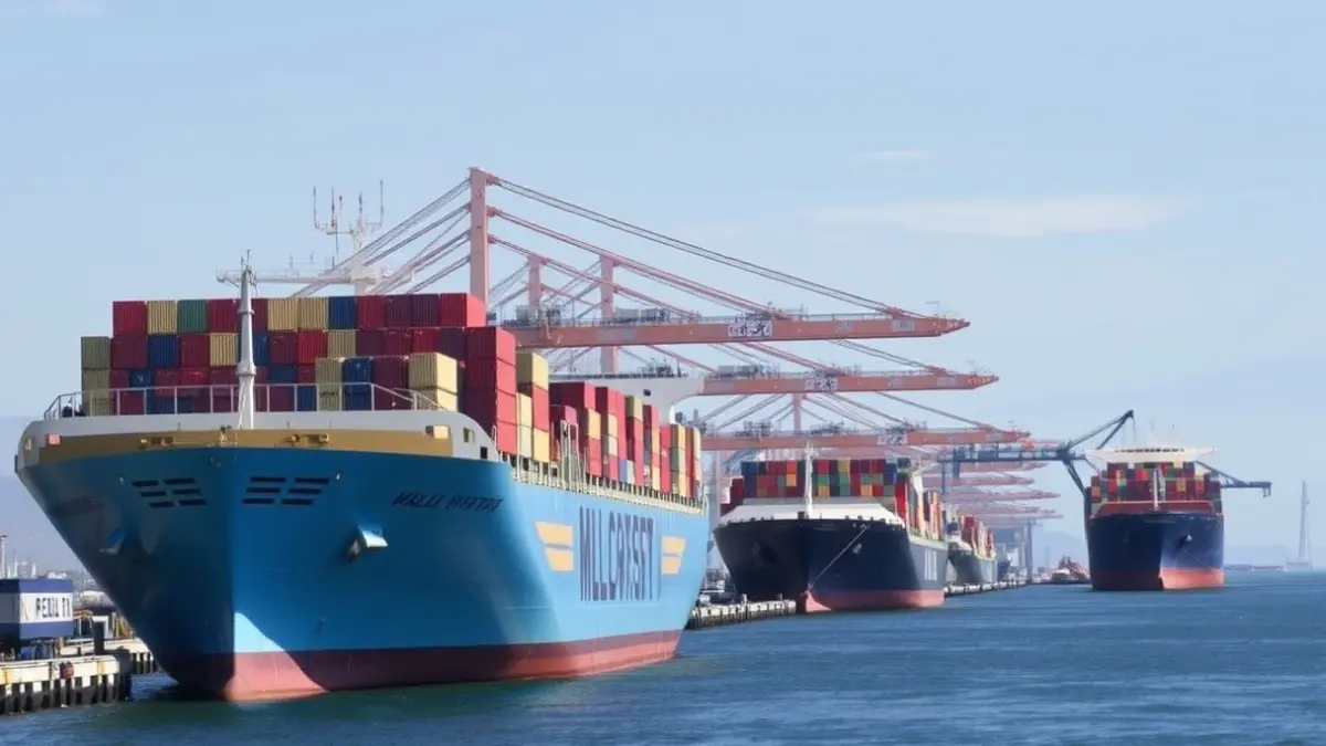 Imagen genérica de un puerto con actividad de carga y descarga.