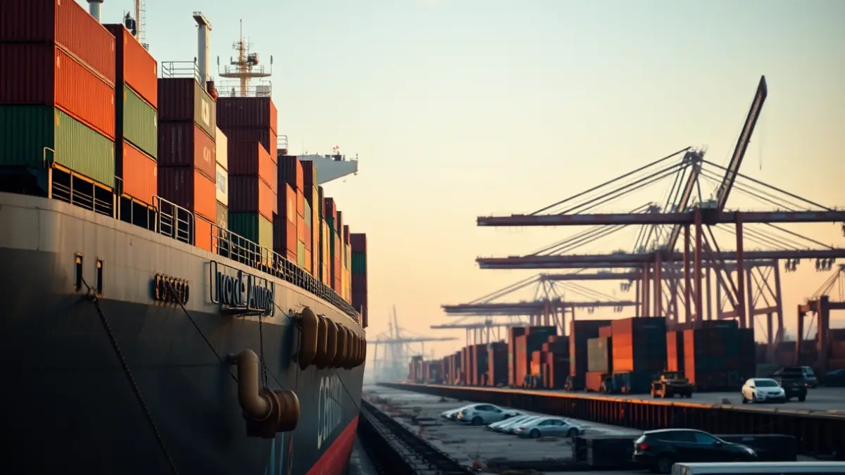 Generic image of a port with containers and cranes.