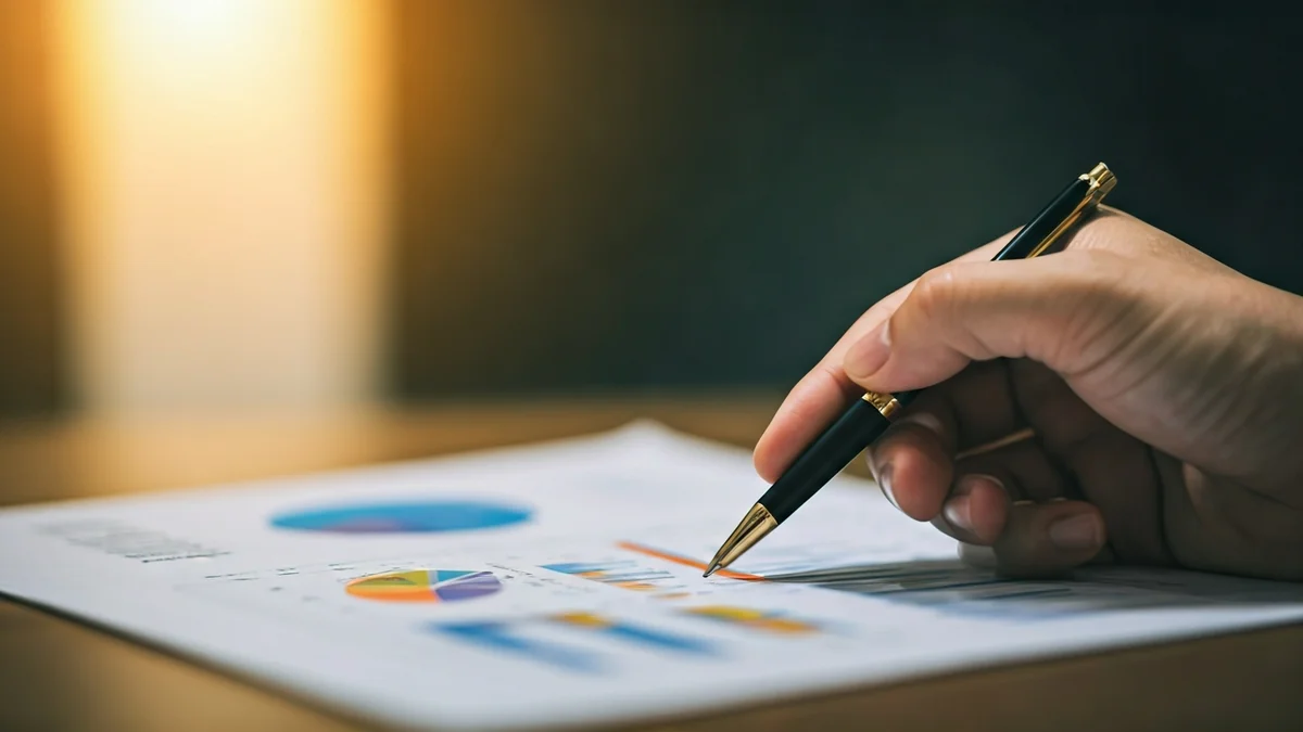 Imagen genérica de una mano analizando datos de empleo en un documento.