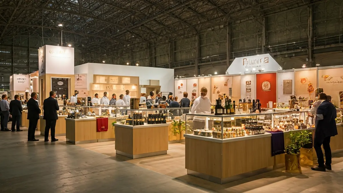 Imagen de la 39ª edición del Salón Gourmets en Ifema Madrid, mostrando productos y demostraciones culinarias.