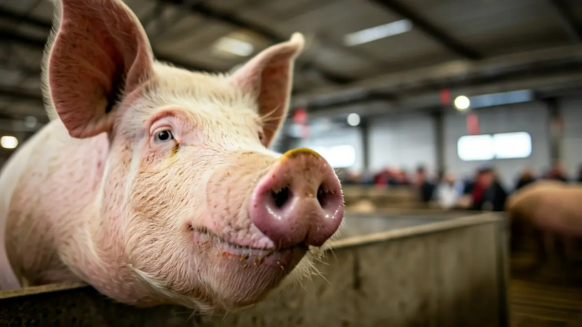 Imagen genérica de un cerdo en una granja.